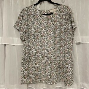 LOFT Cutout Peplum Blouse